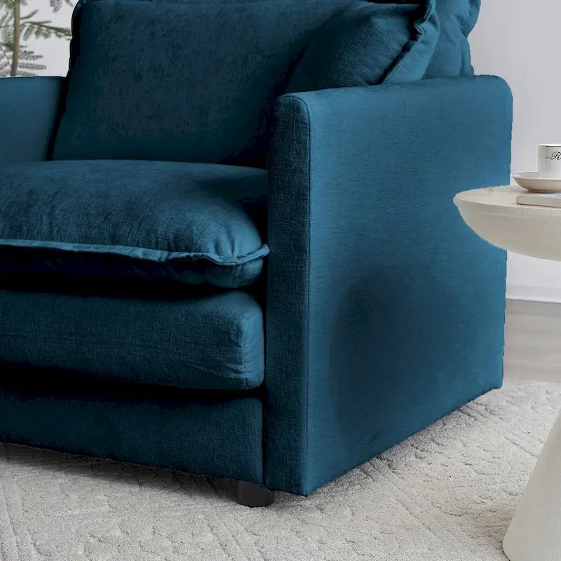 3-Piece Sofa Set Oversized Sofa Comfy Chenille Deep Seat Sofa Couch with 2 Loveseat and 3 Seater Sofa