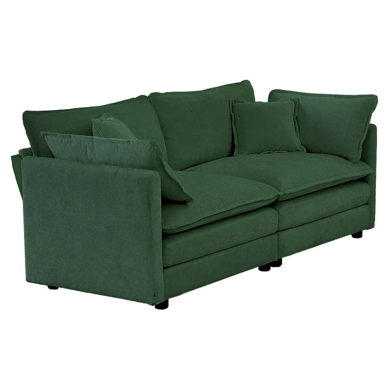 3-Piece Sofa Set Oversized Sofa Comfy Chenille Deep Seat Sofa Couch with 2 Loveseat and 3 Seater Sofa