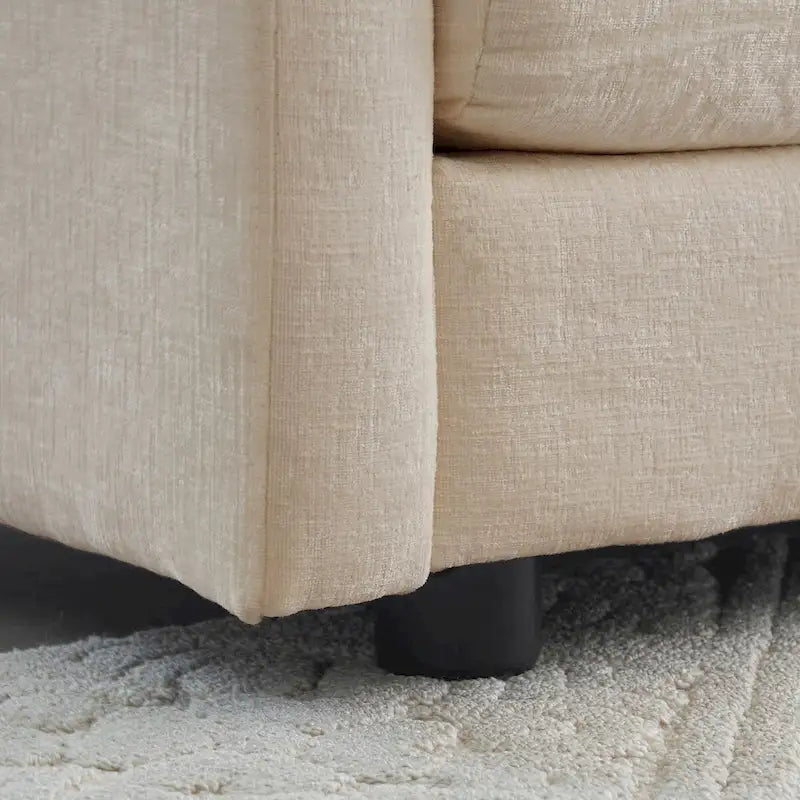 3-Piece Sofa Set Oversized Sofa Comfy Chenille Deep Seat Sofa Couch with 2 Loveseat and 3 Seater Sofa