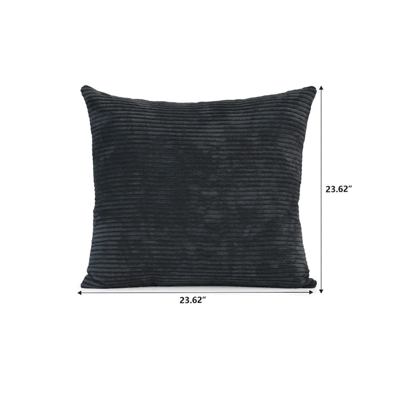 L-shaped Modular Sectional Sofa Corduroy Upholstered Couch with Chaise Ottoman and 3 pillows