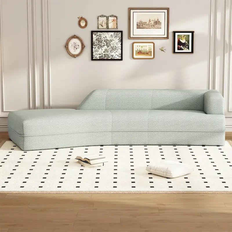 Moderne gebogen chaise longue voor binnen