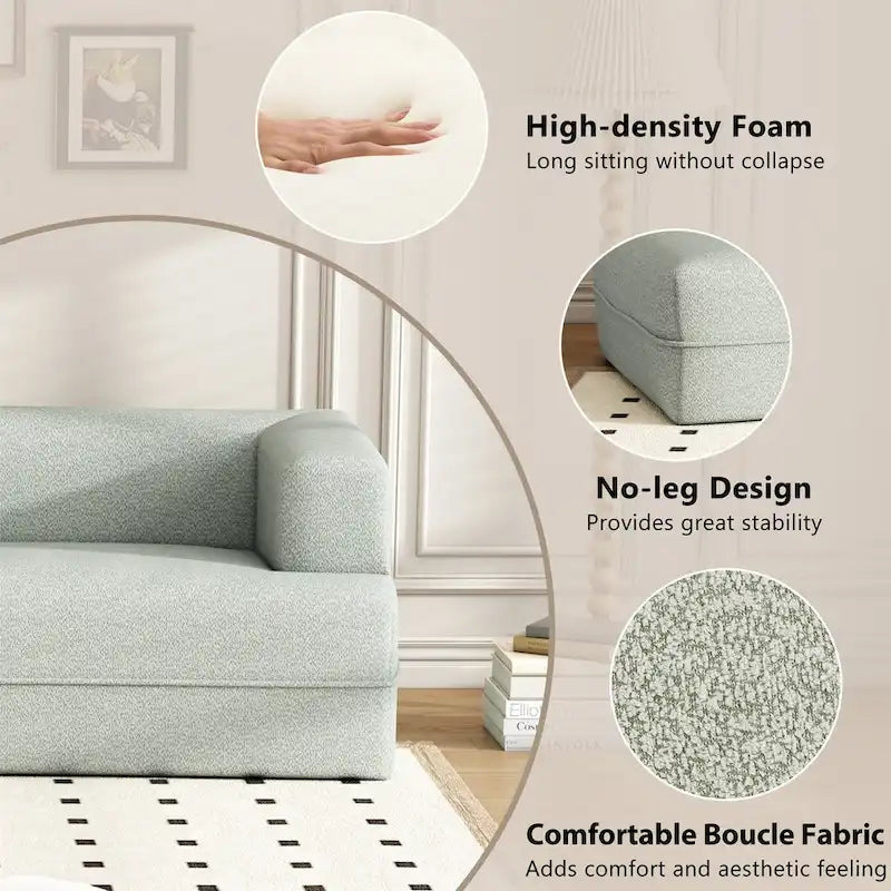 Curved Chaise Lounge Modern Indoor Sofa