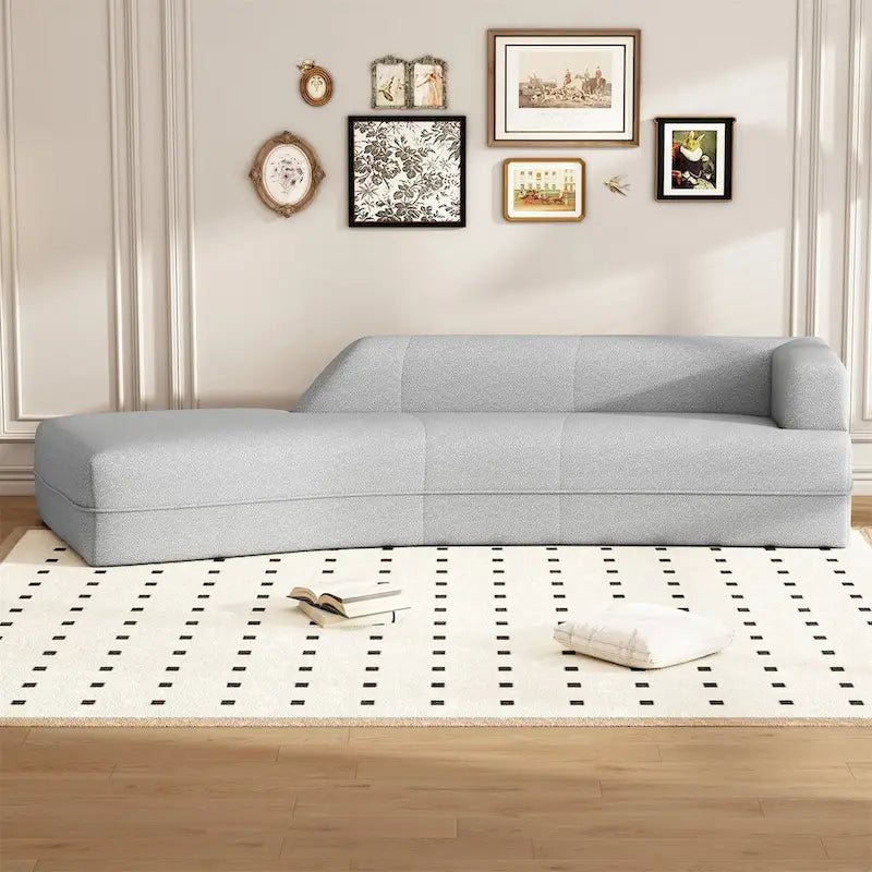 Curved Chaise Lounge Modern Indoor Sofa