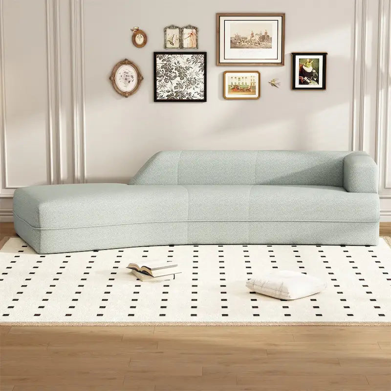 Curved Chaise Lounge Modern Indoor Sofa