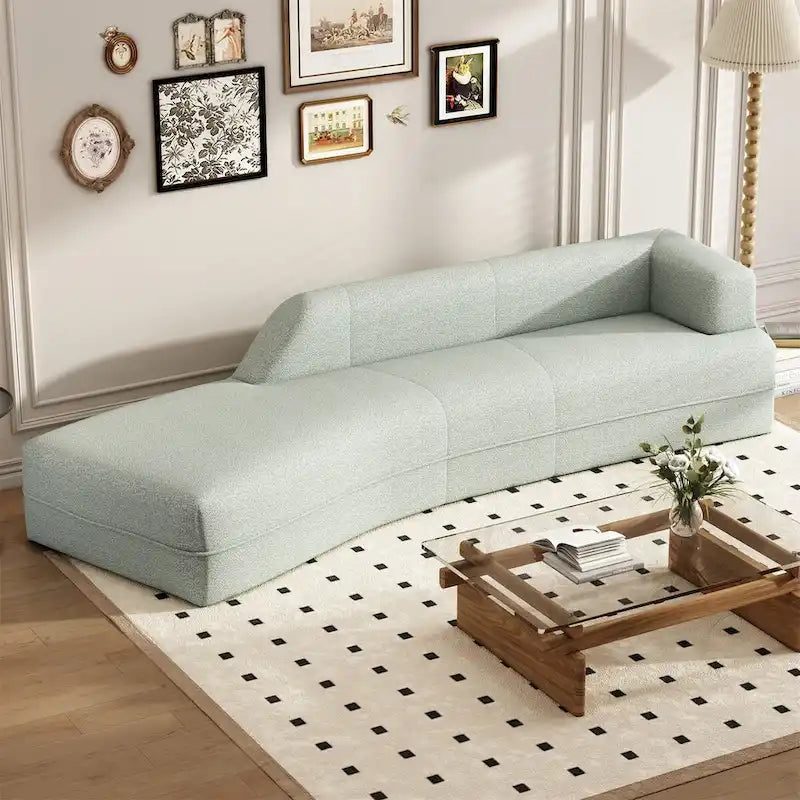 Curved Chaise Lounge Modern Indoor Sofa