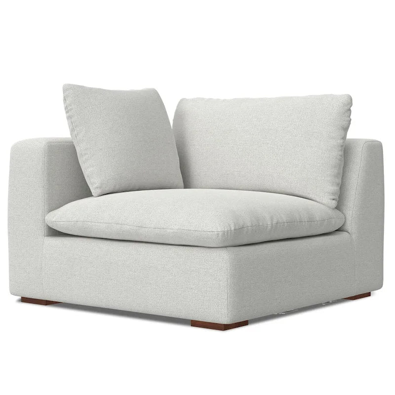 WYNDENHALL Marlee 3-Seater Modular Sofa and Ottoman Set in Velvety Chenille Performance Fabric