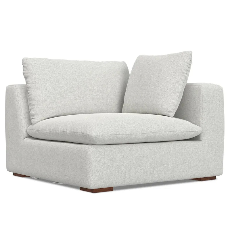 WYNDENHALL Marlee 3-Seater Modular Sofa and Ottoman Set in Velvety Chenille Performance Fabric