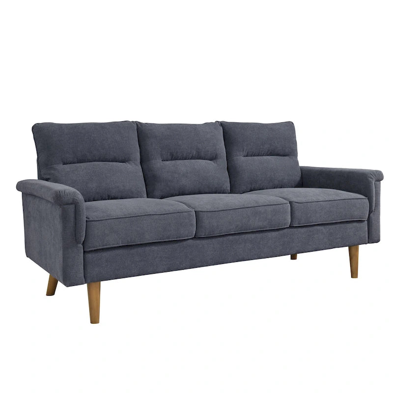 OVIOS Fluffy Cushion Wood Leg Indoor Sofa