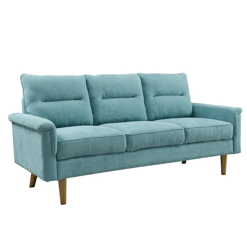 OVIOS Fluffy Cushion Wood Leg Indoor Sofa