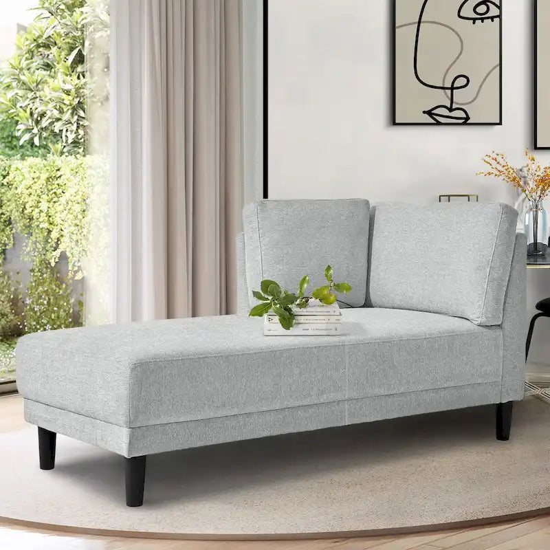 Divano Chaise Longue Imbottito Moderno di Metà Secolo