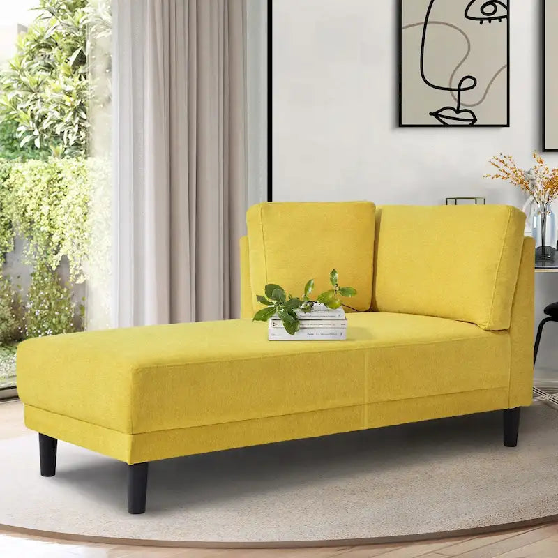 Modern gestoffeerd chaise longue-bankstel uit het midden van de 20e eeuw