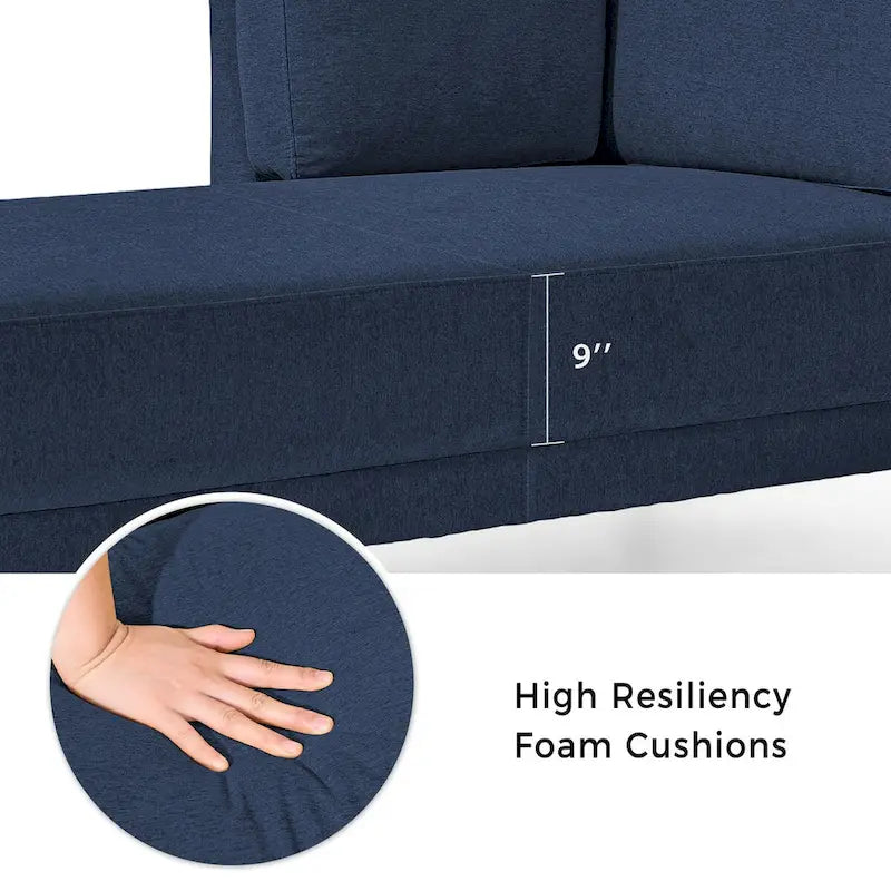 Divano Chaise Longue Imbottito Moderno di Metà Secolo