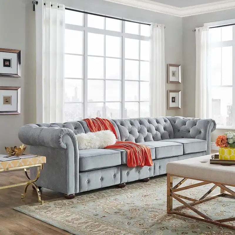 Sufà Knightsbridge extra twil Chesterfield griż ċar minn iNSPIRE Q Artisan