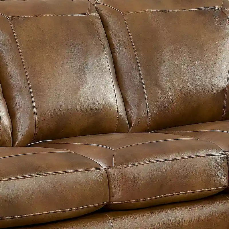 Sterling Cognac Brown Premium Top Grain Italian Leather Sofa