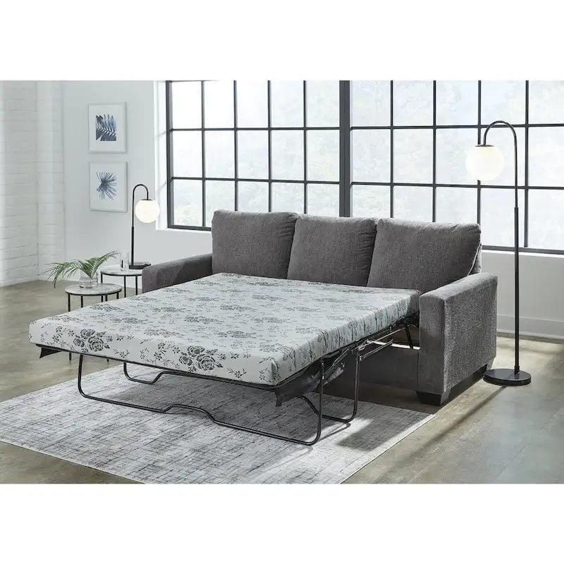 Divano letto Signature Design by Ashley Rannis color peltro - 85W x 40D x 39H