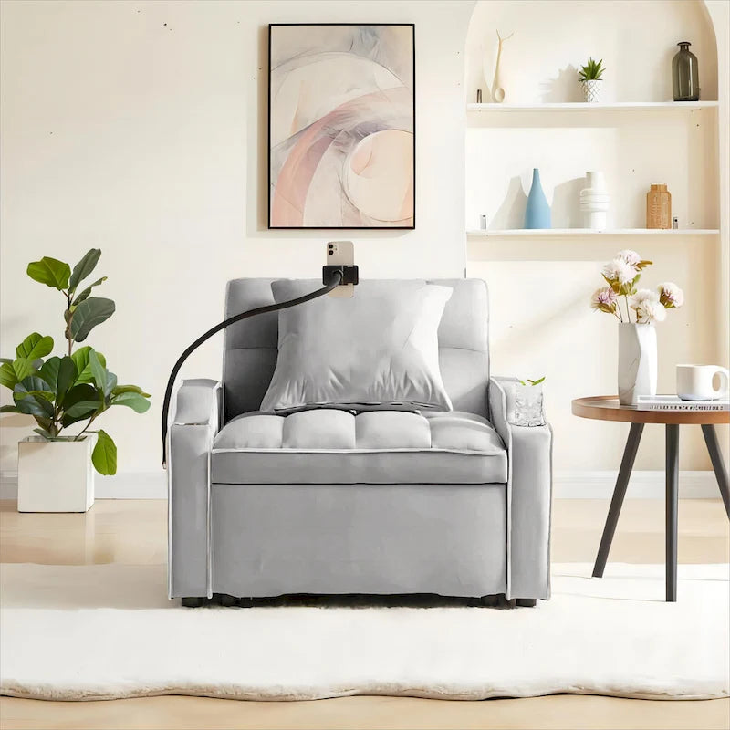 Convertible Sleeper Chair Sofa Bed Adjustable