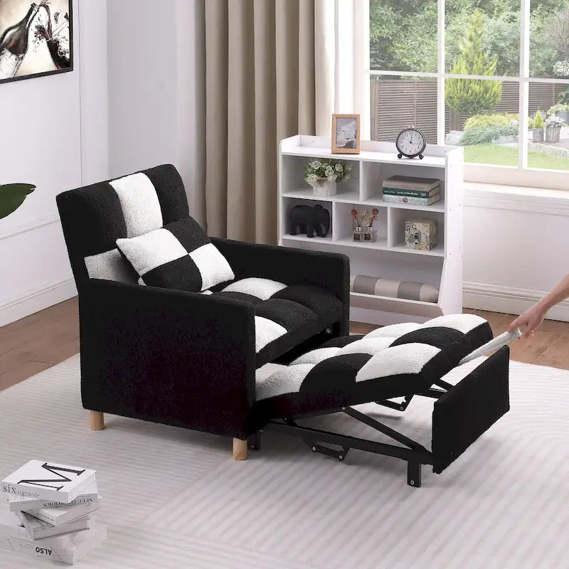 Convertible Sleeper Sofa Chair Bed, Adjustable Chair with Pillow, Multi-Functional Sleeper Chair