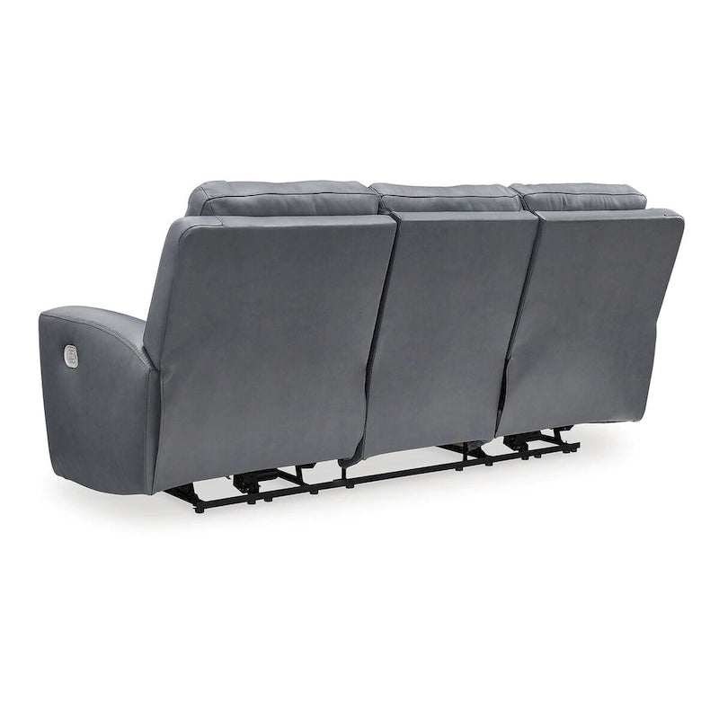 Signature Design by Ashley Mindanao Steel Power Reclining Sofa - 89W x 42D x 43H