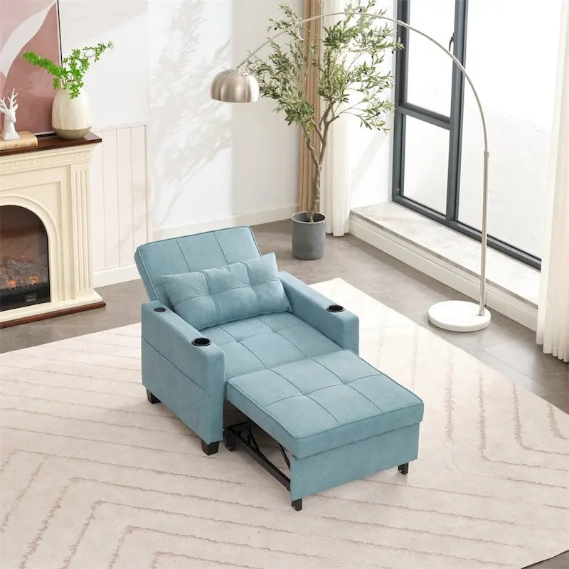 Poltrona convertibile futon estraibile 3-in-1 con porte USB
