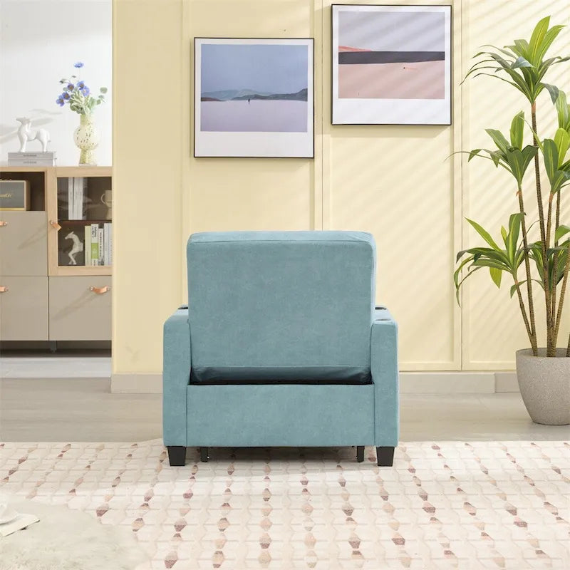 Poltrona convertibile futon estraibile 3-in-1 con porte USB