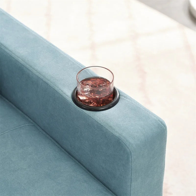 Poltrona convertibile futon estraibile 3-in-1 con porte USB