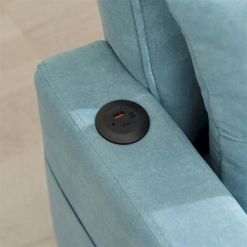 Poltrona convertibile futon estraibile 3-in-1 con porte USB