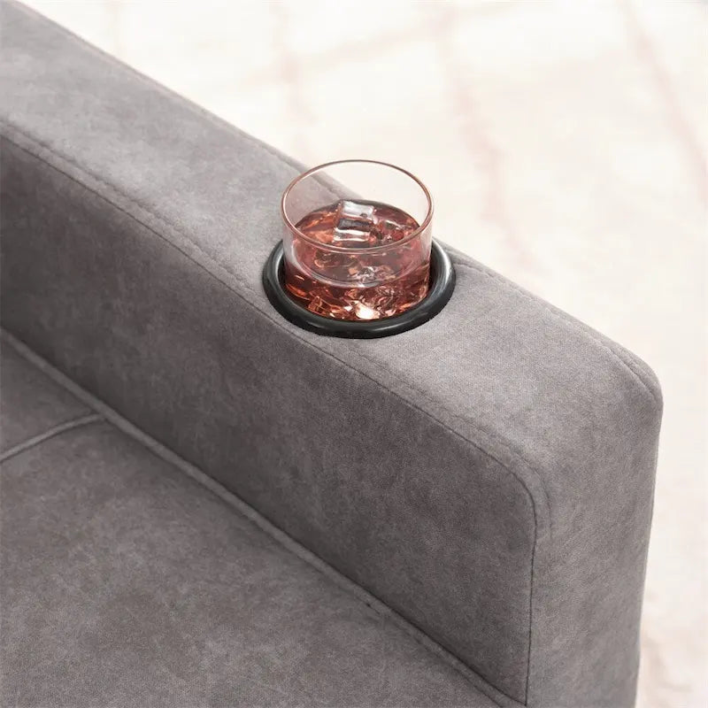 Poltrona convertibile futon estraibile 3-in-1 con porte USB