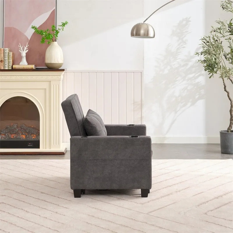 Poltrona convertibile futon estraibile 3-in-1 con porte USB