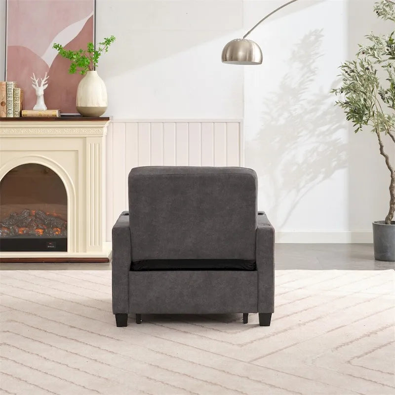 Poltrona convertibile futon estraibile 3-in-1 con porte USB
