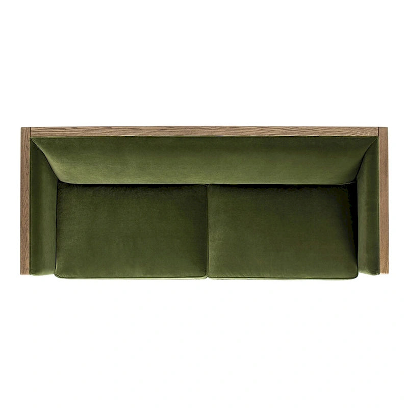 Georgia 81 Oak Wood & Rattan Sofa