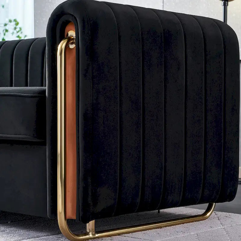 Contemporary Velvet Sofa Couch for Living Room