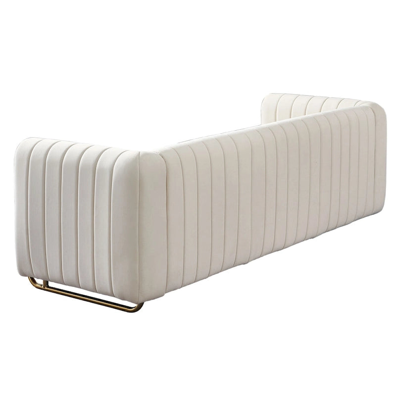 Contemporary Velvet Sofa Couch for Living Room