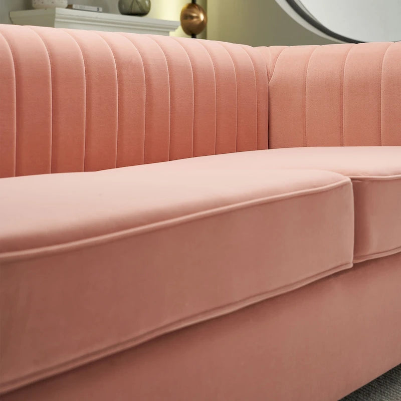 Contemporary Velvet Sofa Couch for Living Room