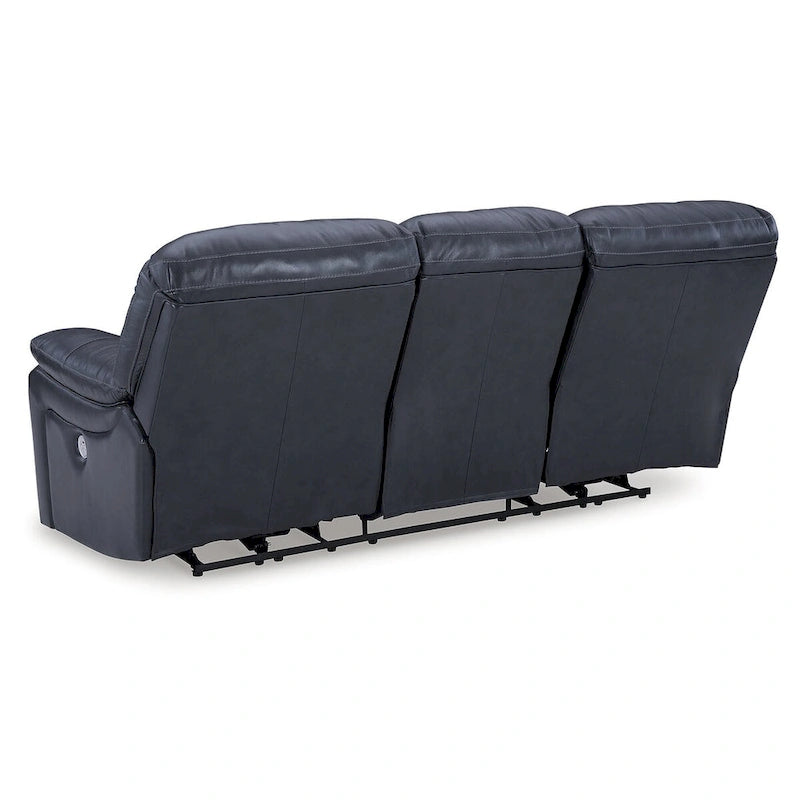 Signature Design by Ashley Leesworth Blue Power Reclining Sofa - 88W x 41D x 41H