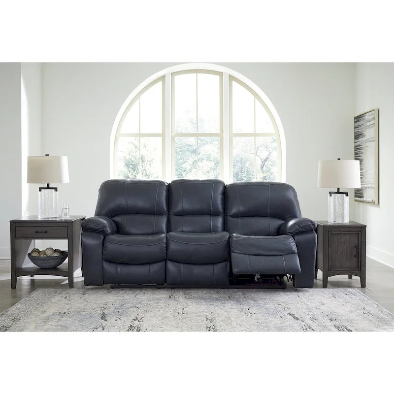 Signature Design by Ashley Leesworth Blue Power Reclining Sofa - 88W x 41D x 41H
