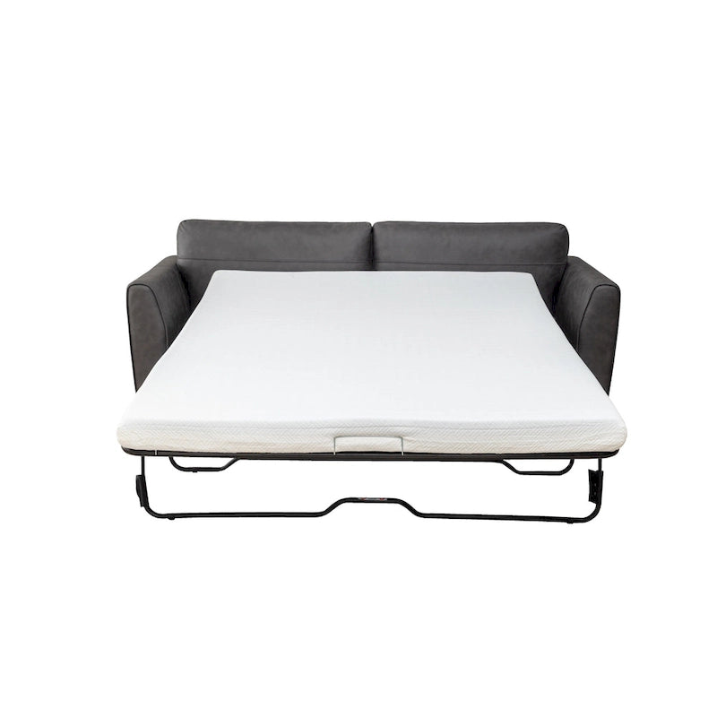 Divano letto Luna in ecopelle con materasso in memory foam