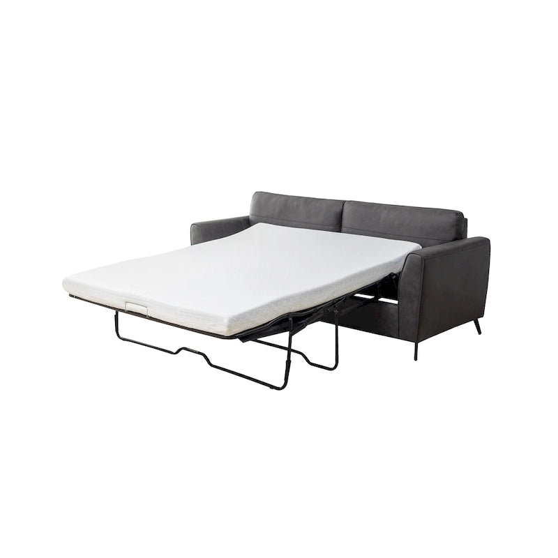 Divano letto Luna in ecopelle con materasso in memory foam