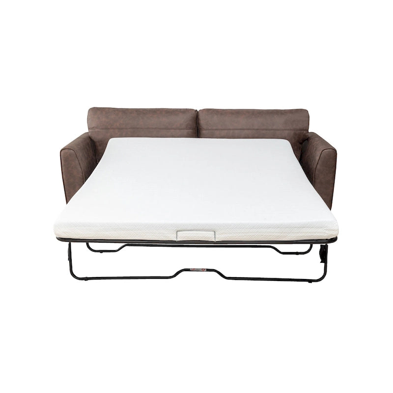 Divano letto Luna in ecopelle con materasso in memory foam