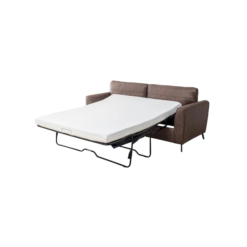 Divano letto Luna in ecopelle con materasso in memory foam