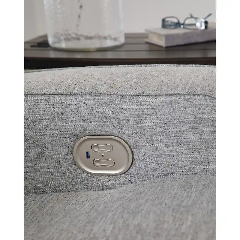 Divano reclinabile elettrico Signature Design by Ashley Biscoe Pewter - 88 L x 43 P x 42 A