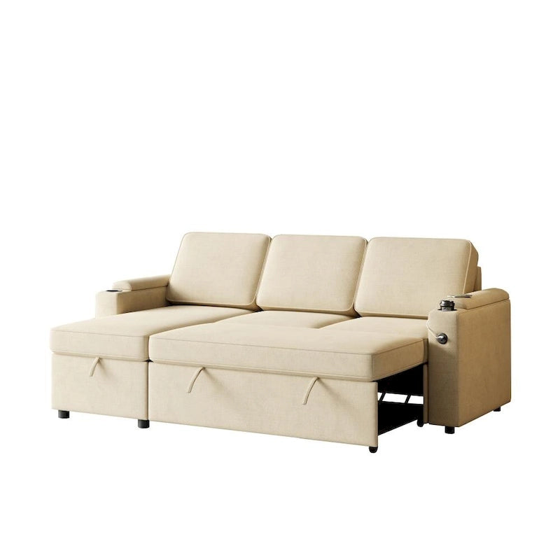 Sofa Sleeper with Pull Out Bed with Charging Port