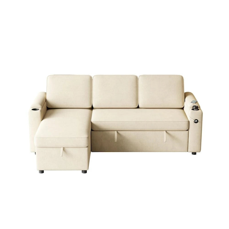 Sofa Sleeper with Pull Out Bed with Charging Port