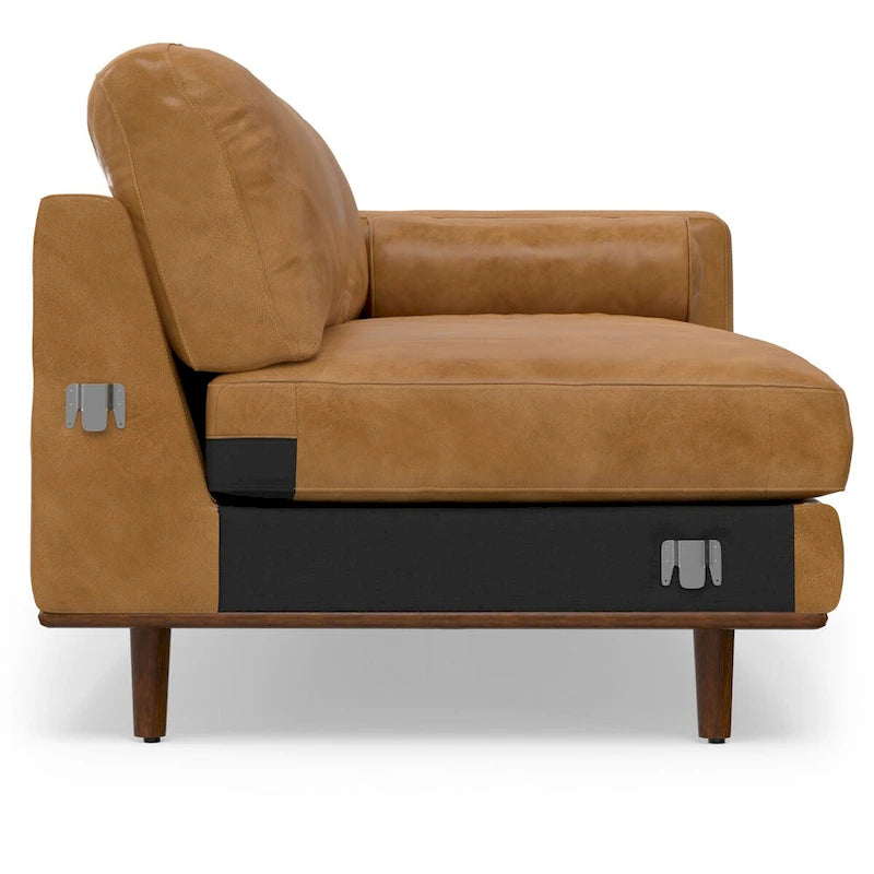 WYNDENHALL Brixley Mid Century 102 inch Wide Left Sofa Sectional