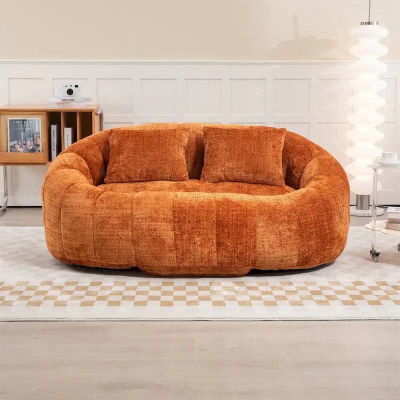 Zitzakstoel van chenille, luie sofa