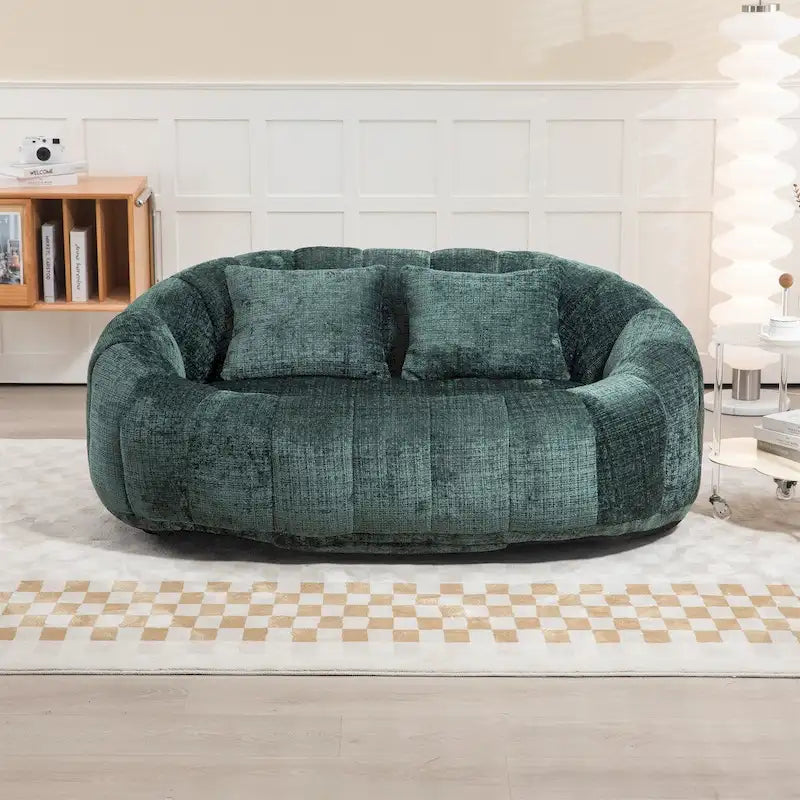 Zitzakstoel van chenille, luie sofa