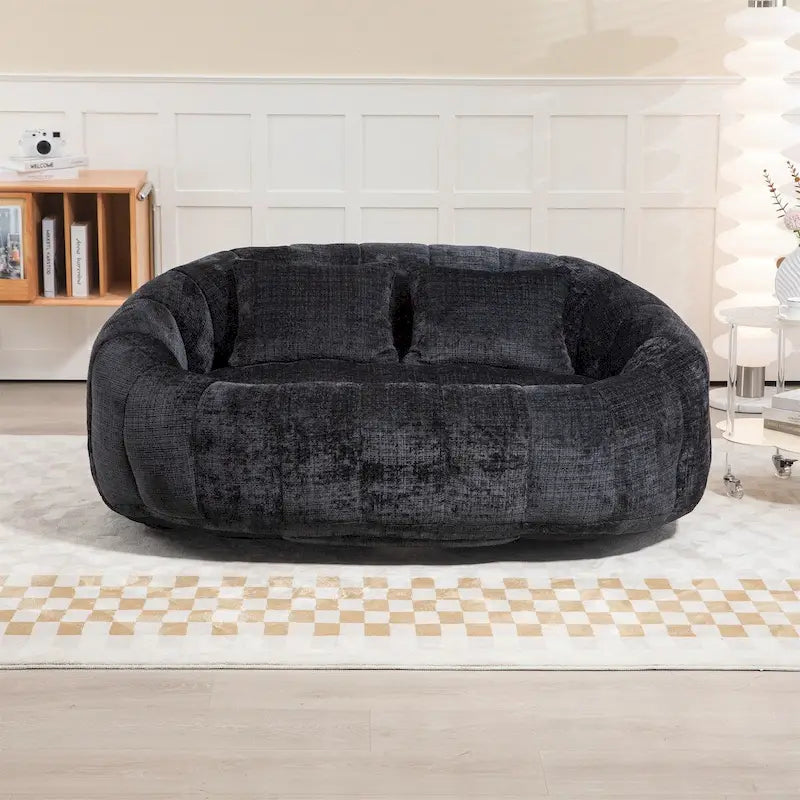 Zitzakstoel van chenille, luie sofa