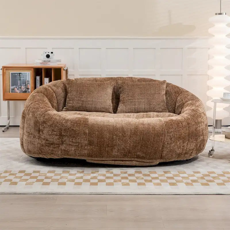 Zitzakstoel van chenille, luie sofa