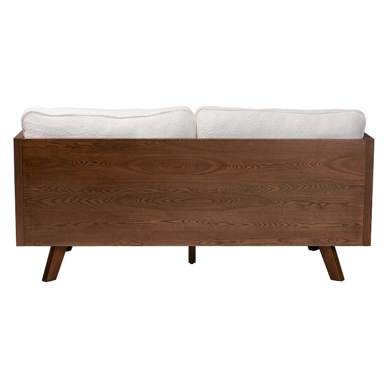 Divano Uriel Mid-Century Modern in tessuto Bouclé