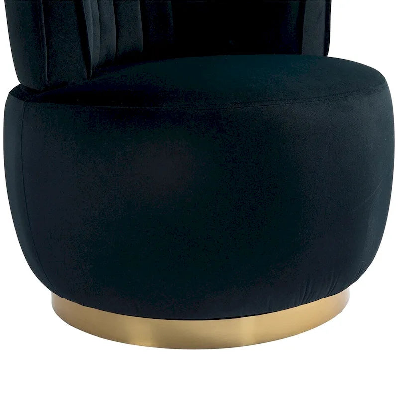 360 Degree Swivel Cuddle Barrel Accent Chairs with Wide Upholstered