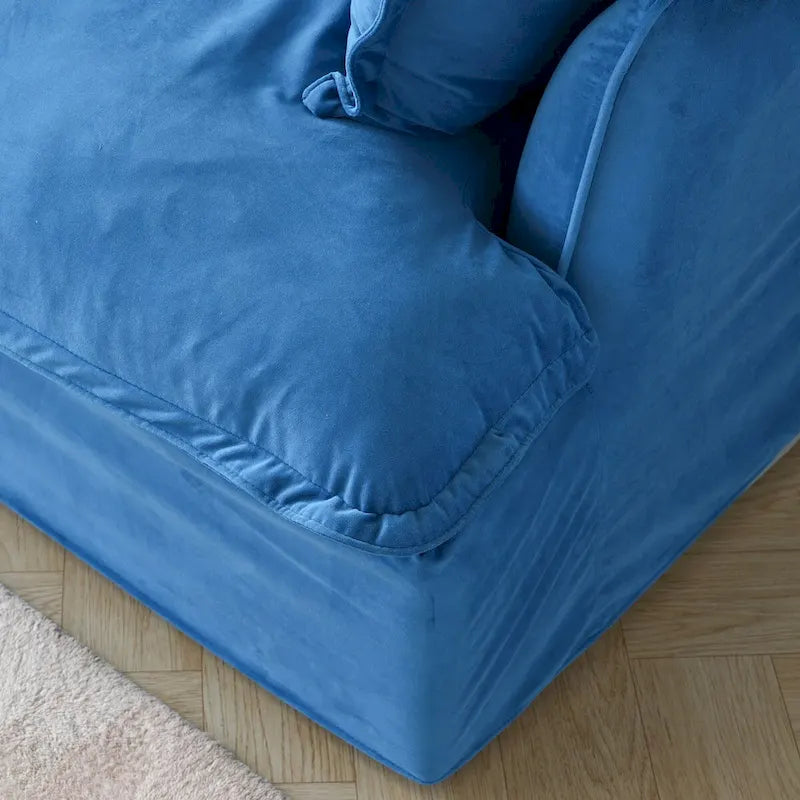 Modular Sectional Sofa Couches, 82.66 Velvet Loveseat Sofa with Ottoman